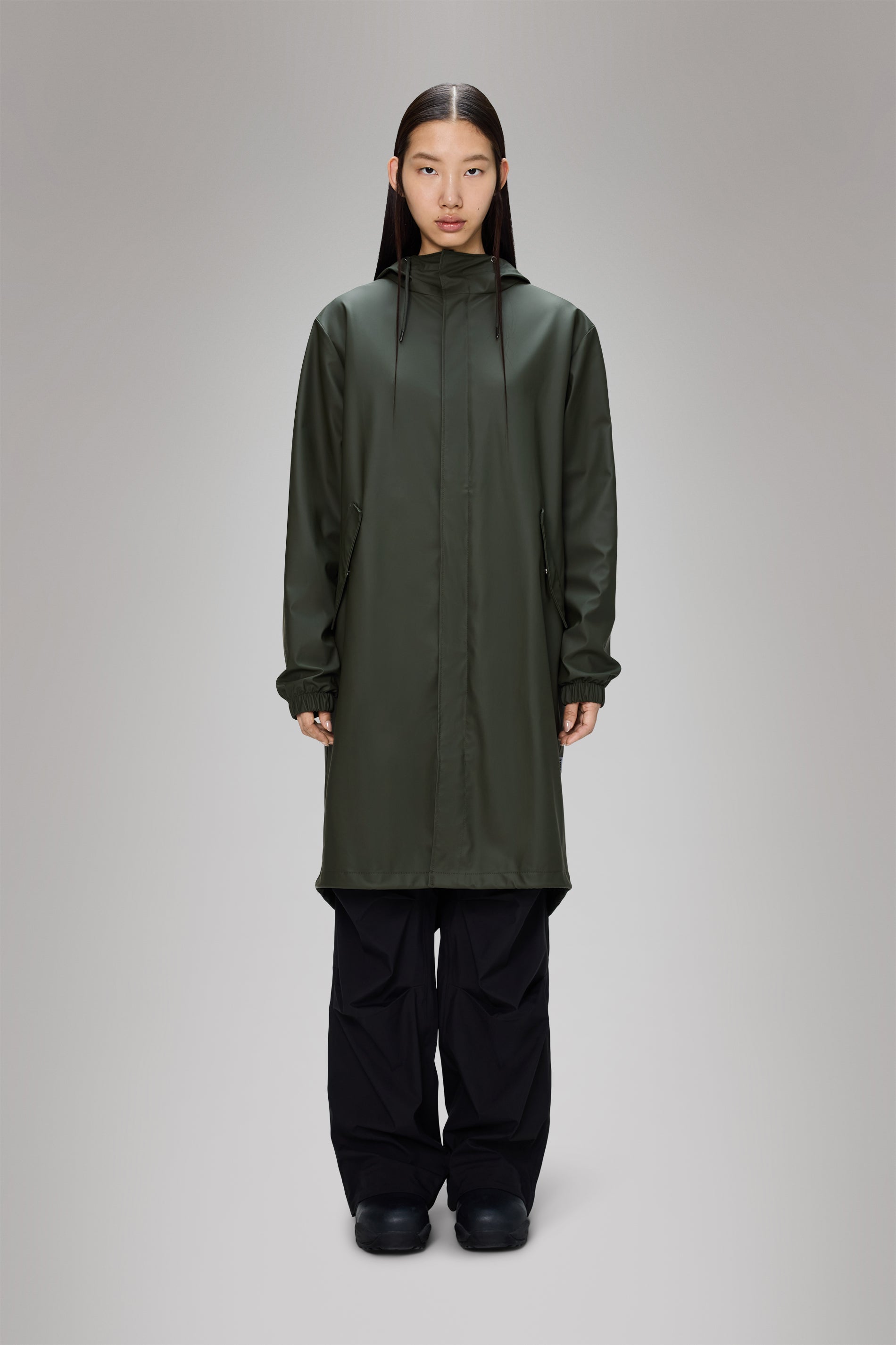 RAINS Fishtail Parka Green Jacket
